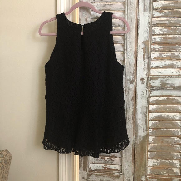 LOFT PEPLUM LACE TUNIC - Picture 1 of 4
